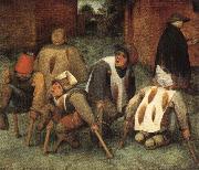 BRUEGEL, Pieter the Elder The Beggars Spain oil painting artist